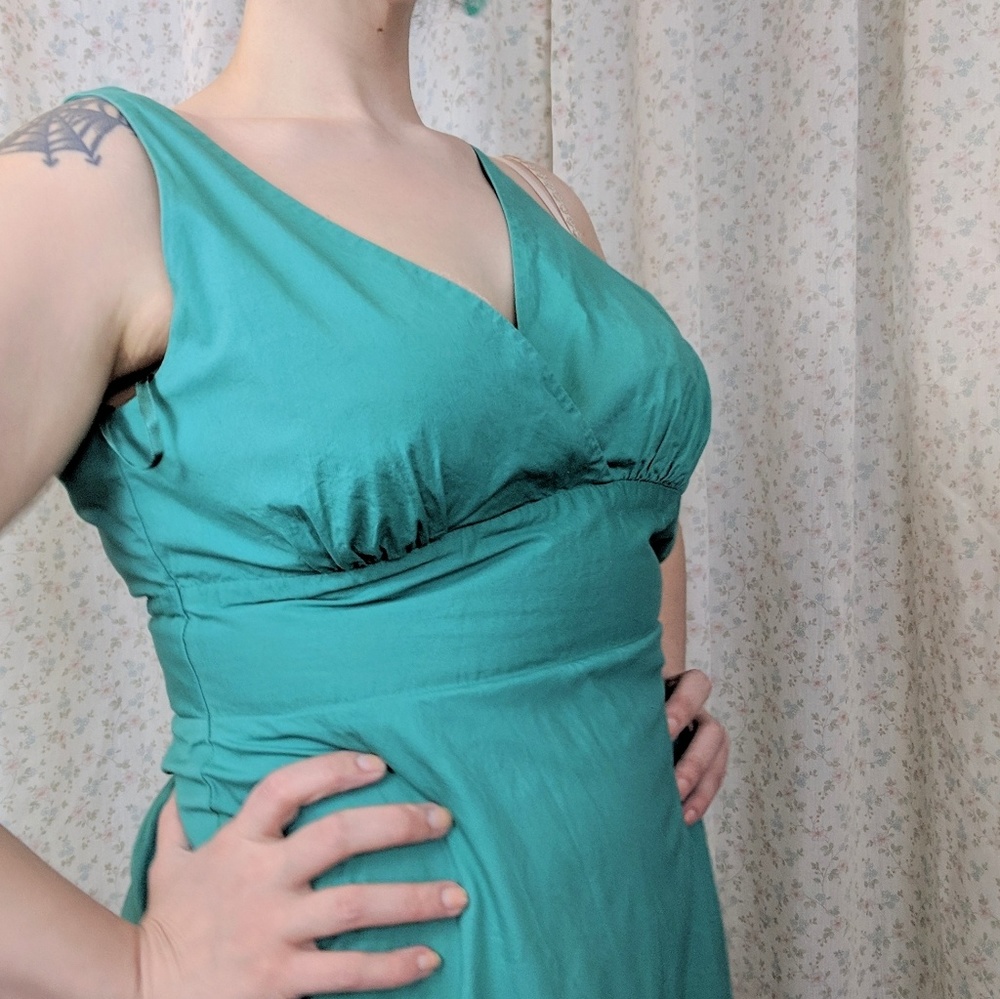 Tex by Max Azria teal, cotton dress